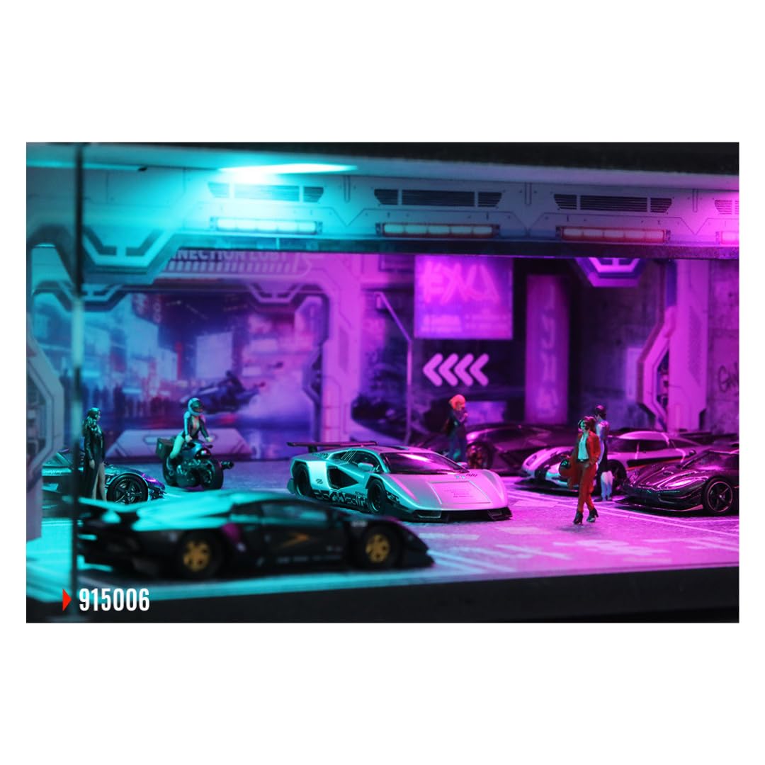 Amazon.co.jp: Moreart 1/64 サイバーパンク ガレージ模型 近未来